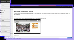 ReadSpeaker TextAid interface showcasing tools and features for document reading assistance.